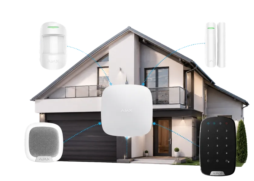 Ajax wireless alarm system protecting a Sydney home