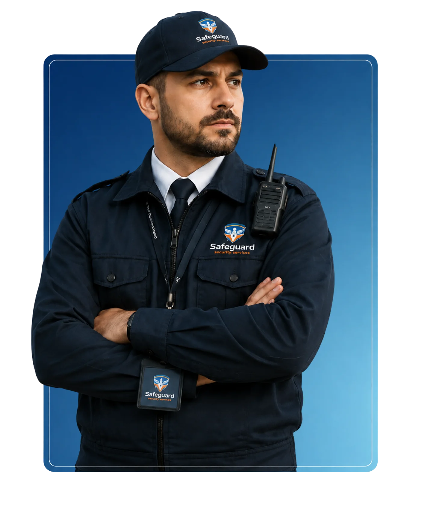 Licensed Safeguard security officer in uniform